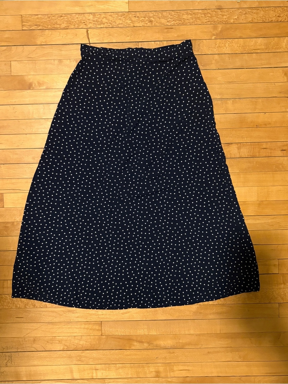 Blue Blush Navy and White Polka Dot Maxi Skirt